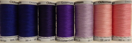 Gutermann Cotton 30 300m deep blue to pink