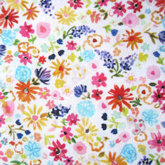 Dear Stella  small floral  DAW1093white    50cm x 110cm 