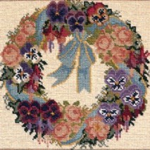 Elizabeth Bradley Tapestry Kit - Garland of Pansies