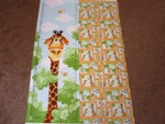 Growing Giraffes Height Chart cotton panel 