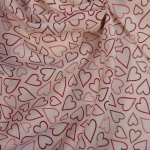 Hearts outlined on off white 