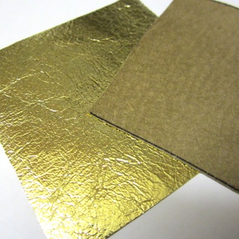 Japanese Gold Kid Leather Square