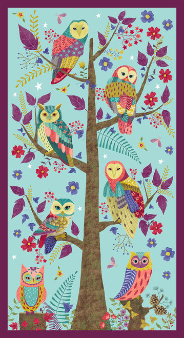 Blank Quilting Company Owl Prowl panel