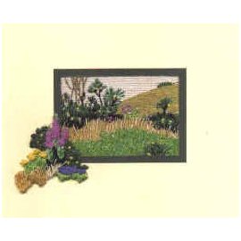 HAZEL BLOMKAMP .JAC19 design size 100x85mm for each of the five  FIVE Elegant Jacobean floral sprigs   . pattern ,print  AND bead  pack . 