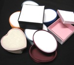 Fabric Boxes with removable insert in lid for mounting your work - excellent . 