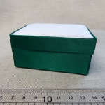 Real emerald Green satin small rect