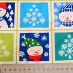 Happy Snowmen Squares FQ