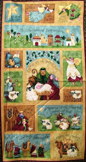 traditional Christmas  Star of Wonder Panel by Nancy Halvorsen