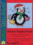 Stitchlets cards from Mouseloft Christmas Shopping Penguin