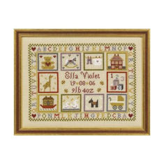 Historical Sampler Company 'Toy Shop'  Birth Sampler Cross Stitch Kit