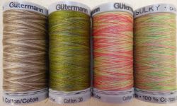 Gutermann Variegated Cotton 30 300m earthy mixes